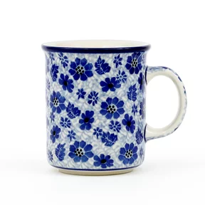 Kubek ceramiczny 236 0,3l <br>1443X Ważka w kwiatach Bolesławiec